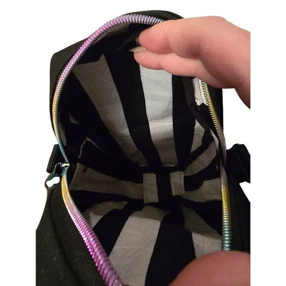 Custom Striped Bat Crossbody Coffin Bag - Picture 4 of 4